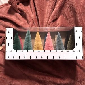 Set of 12 Bottle Brush Christmas Trees